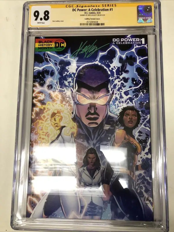 DC Power: A Celebration #1 (DC Comics, 2023), CGC 9.8 graded comic book, Signature Series label — front cover in its holder
