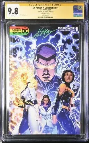 DC Powerc a Celebration #1 (DC Comics, 2023), CGC 9.8 graded comic book, Signature Series label — front cover in its holder