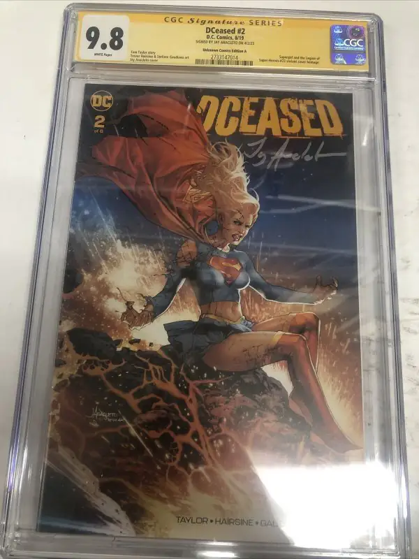 Dceased #2 (DC Comics, 2019), CGC 9.8 graded comic book, Signature Series label — front cover in its holder