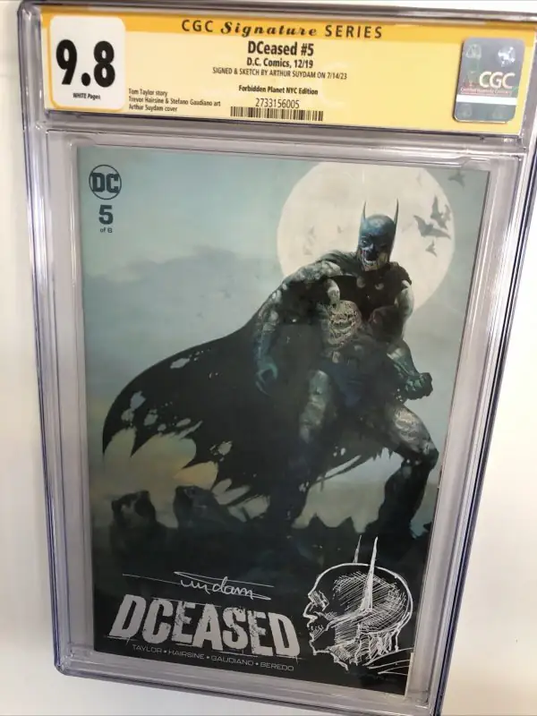 DCeased #5 (DC Comics, 2019), CGC 9.8 graded comic book, Signature Series label — front cover in its holder