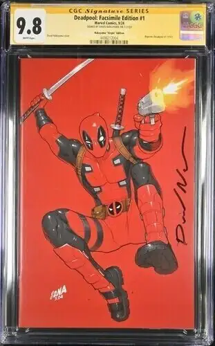 Deadpool: Facsimile Edition #1 (Marvel Comics, 2024), CGC 9.8 graded comic book, Signature Series label — front cover in its holder