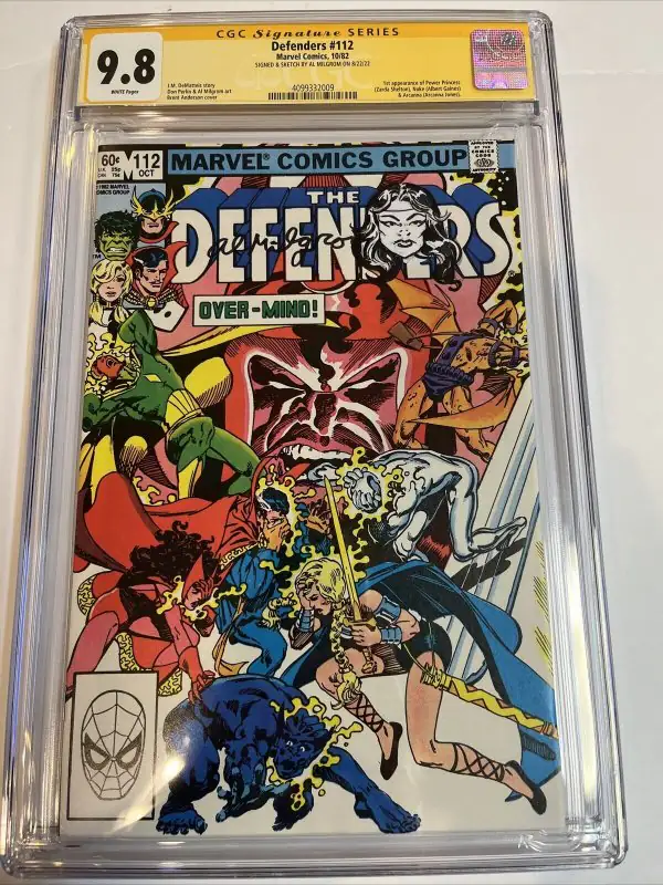 Defenders #112 (Marvel Comics, 1982), CGC 9.8 graded comic book, Signature Series label — front cover in its holder