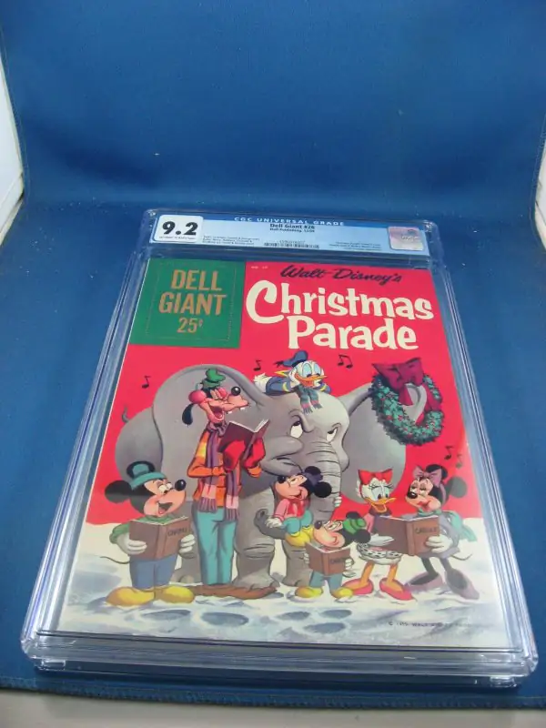 Dell Giant #26 (Dell Comics, 1959), CGC 9.2 graded comic book, Universal Blue label — front cover in its holder