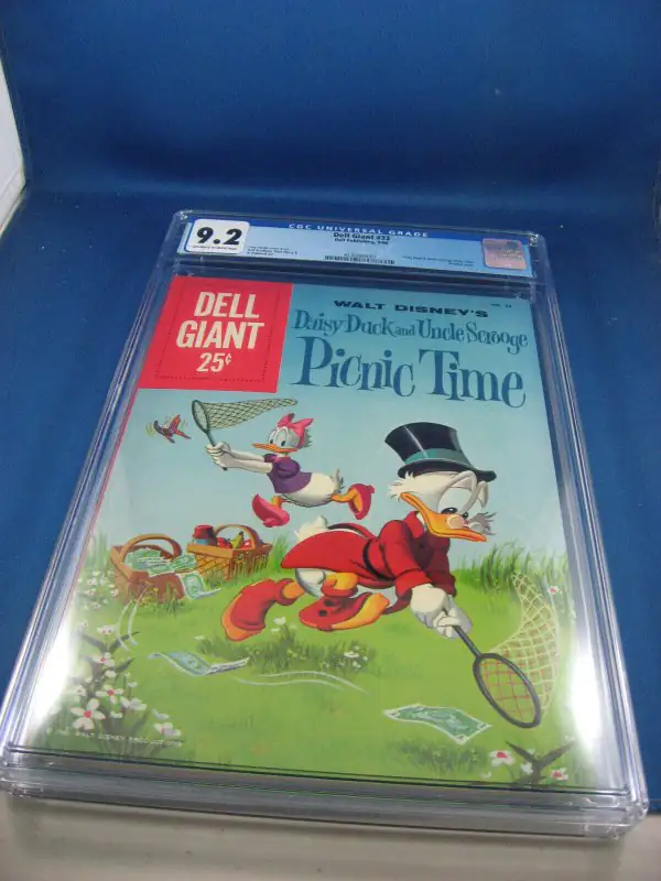 Dell Giant #33 (Dell Comics, 1960), CGC 9.2 graded comic book, Universal Blue label — front cover in its holder