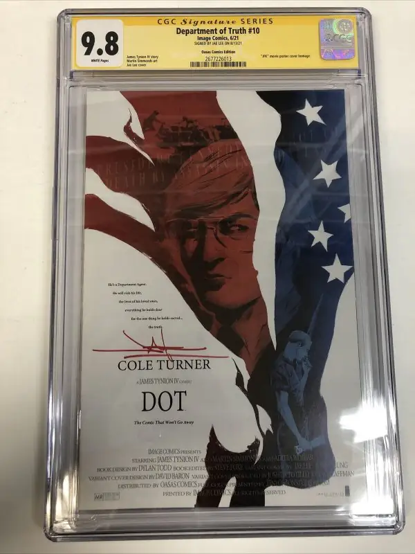 Department of Truth #10 (Image Comics, 2021), CGC 9.8 graded comic book, Signature Series label — front cover in its holder