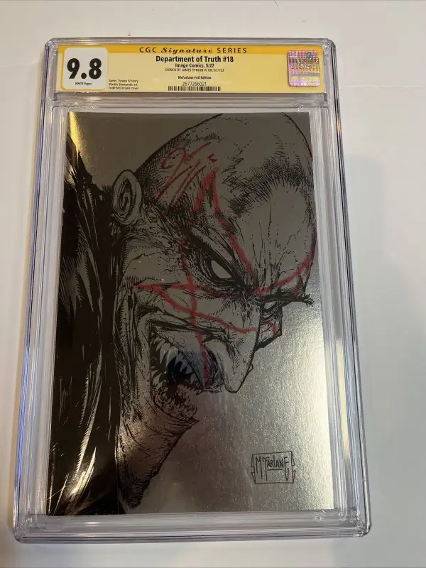 Department of Truth #18 (Image Comics, 2022), CGC 9.8 graded comic book, Signature Series label — front cover in its holder