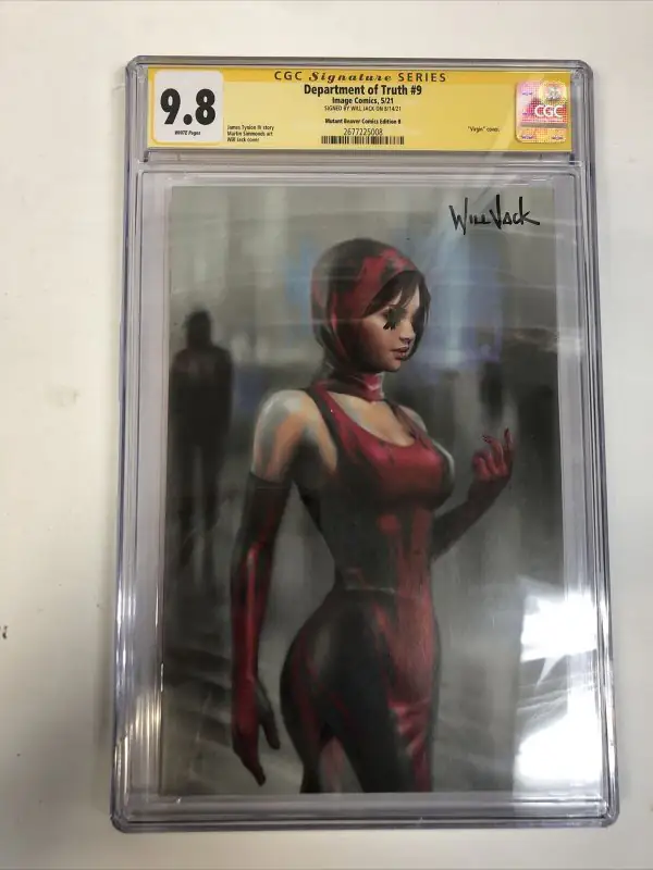 Department of Truth #9 (Image Comics, 2021), CGC 9.8 graded comic book, Signature Series label — front cover in its holder