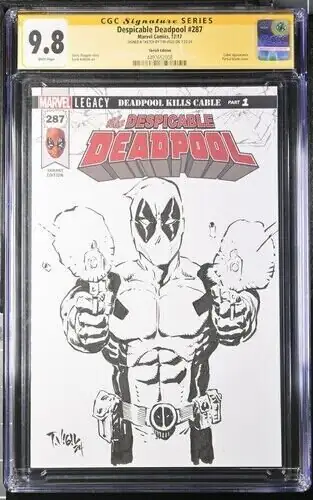 Despicable Deadpool #287 (Marvel Comics, 2017), CGC 9.8 graded comic book, Signature Series label — front cover in its holder