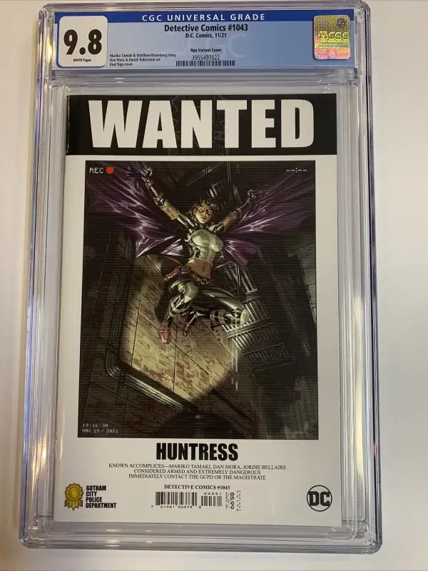 Detective Comics #1043 (DC Comics, 2021), CGC 9.8 graded comic book, Universal Blue label — front cover in its holder