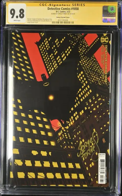 Detective Comics #1058 (DC Comics, 2022), CGC 9.8 graded comic book, Signature Series label — front cover in its holder