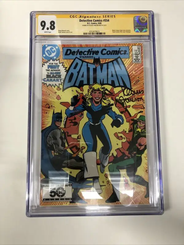 Detective Comics #554 (DC Comics, 1985), CGC 9.8 graded comic book, Signature Series label — front cover in its holder