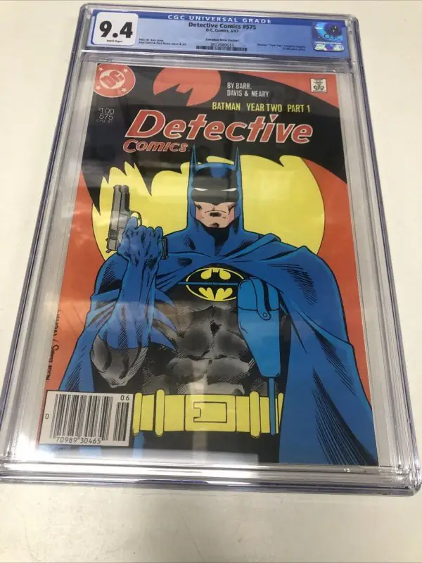 Detective Comics #575 (DC Comics, 1987), CGC 9.4 graded comic book, Signature Series label — front cover in its holder