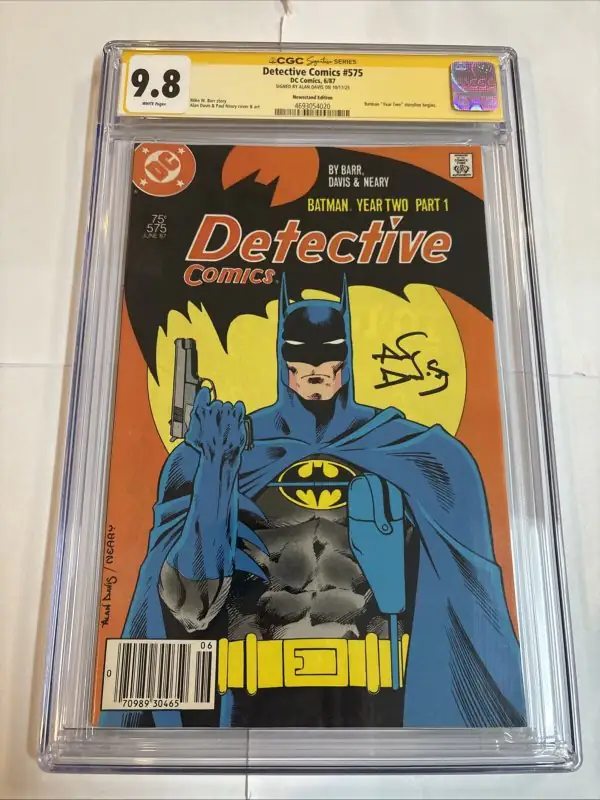 Detective Comics #575 (DC Comics, 1987), CGC 9.8 graded comic book, Signature Series label — front cover in its holder