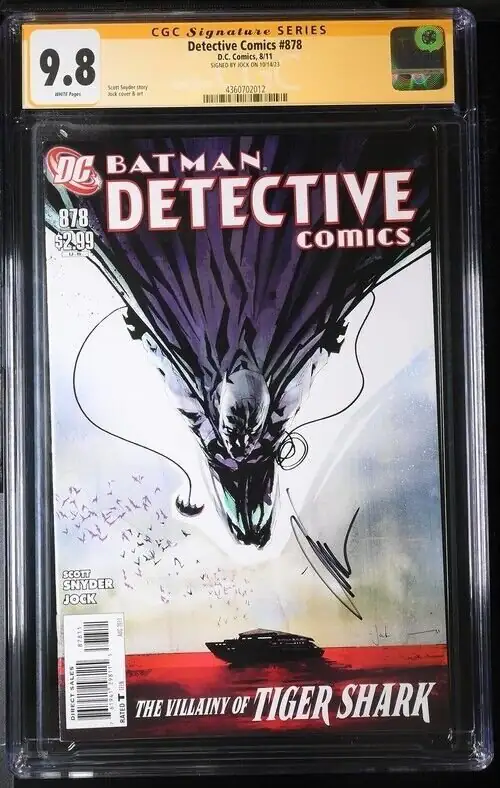 Detective Comics #878 (DC Comics, 2011), CGC 9.8 graded comic book, Signature Series label — front cover in its holder