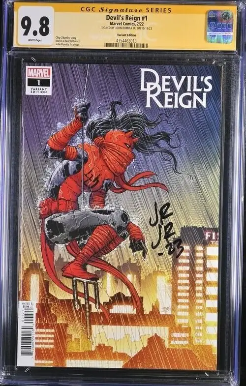 Devil's Reign #1 (Marvel Comics, 2022), CGC 9.8 graded comic book, Signature Series label — front cover in its holder