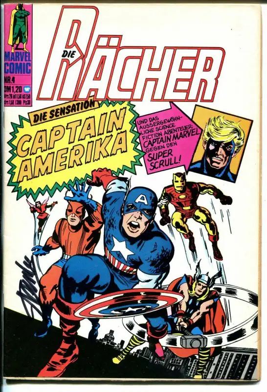Die Racher #4 (Marvel Comics, 1974), CGC 7.5 graded comic book, Signature Series label — front cover in its holder