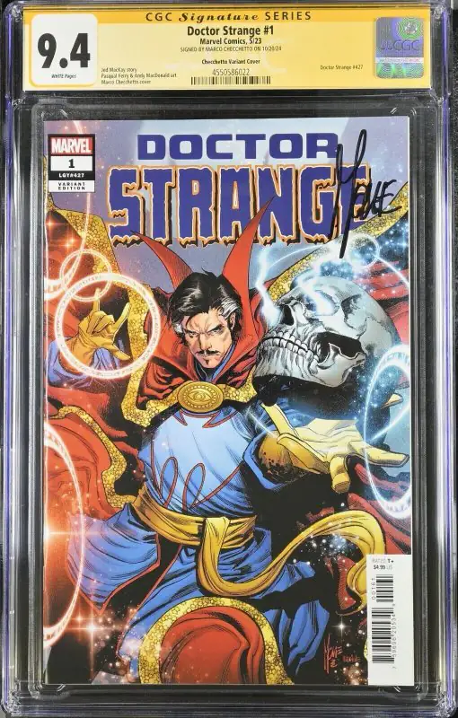 Doctor Strange #1 (Marvel Comics, 2023), CGC 9.4 graded comic book, Signature Series label — front cover in its holder