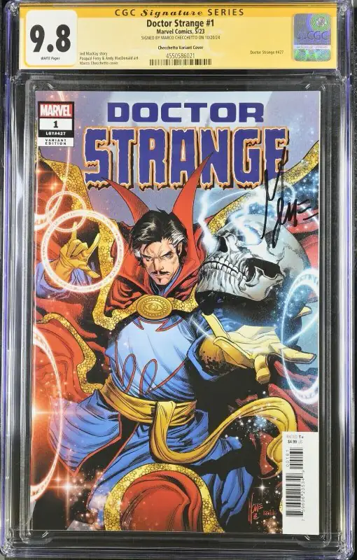 Doctor Strange #1 (Marvel Comics, 2023), CGC 9.8 graded comic book, Signature Series label — front cover in its holder