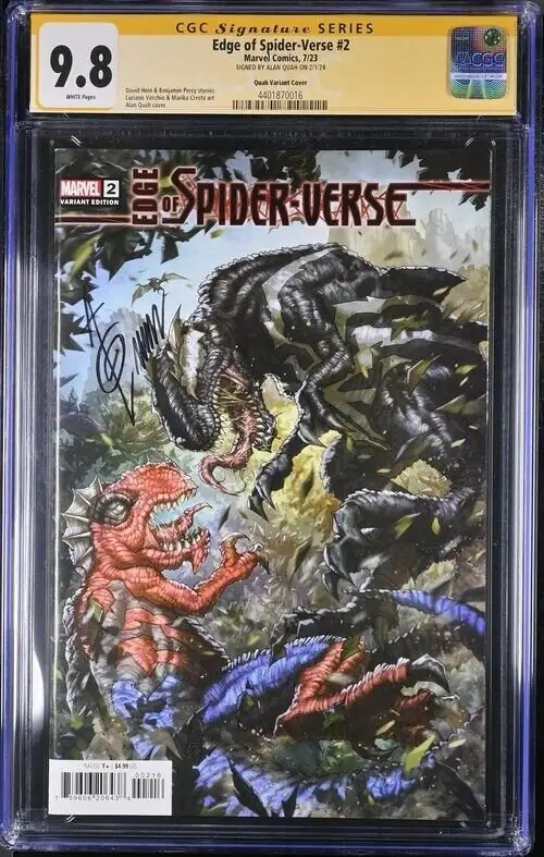 Edge of Spider-Verse #2 (Marvel Comics, 2023), CGC 9.8 graded comic book, Signature Series label — front cover in its holder
