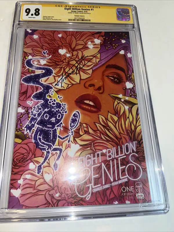 Eight Billion Genies #1 (Image Comics, 2022), CGC 9.8 graded comic book, Signature Series label — front cover in its holder