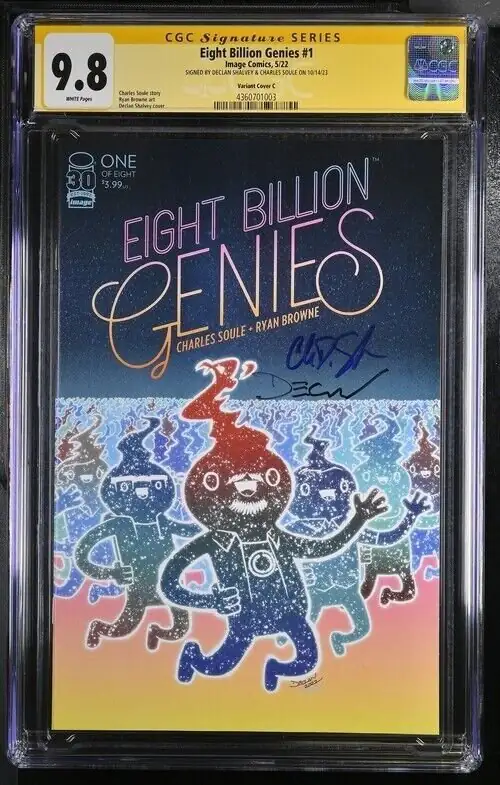 Eight Billion Genies #1 (Image Comics, 2022), CGC 9.8 graded comic book, Signature Series label — front cover in its holder
