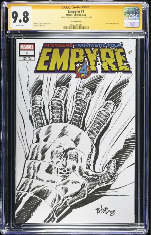 Empyre #1 (Marvel Comics, 2020), CGC 9.8 graded comic book, Signature Series label — front cover in its holder