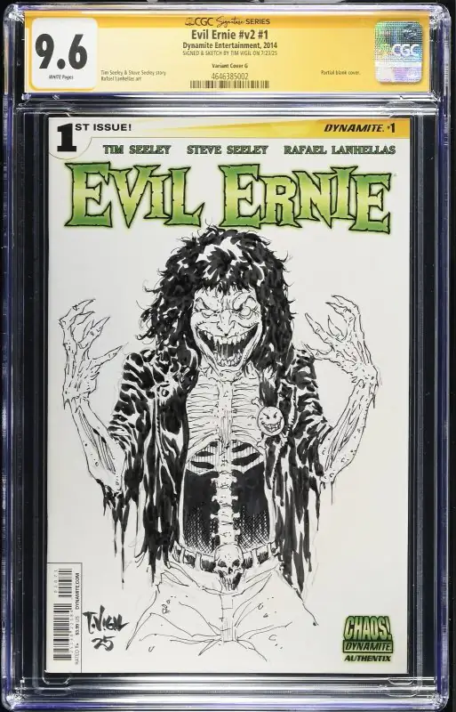 Evil Ernie #1 (Dynamite Entertainment, 2014), CGC 9.6 graded comic book, Signature Series label — front cover in its holder