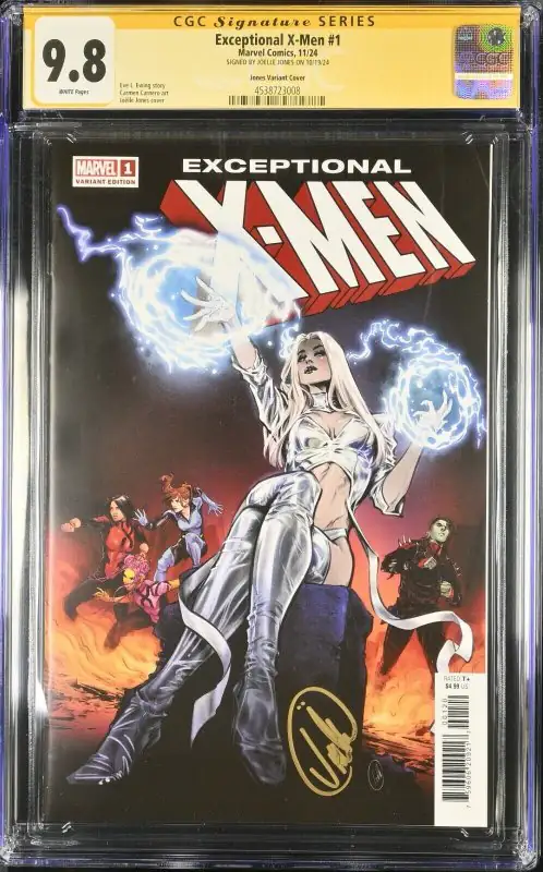 Exceptional X-Men #1 (Marvel Comics, 2024), CGC 9.8 graded comic book, Signature Series label — front cover in its holder