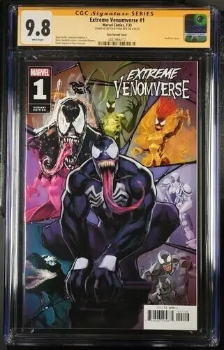 Extreme Venomverse #1 (Marvel Comics, 2023), CGC 9.8 graded comic book, Signature Series label — front cover in its holder