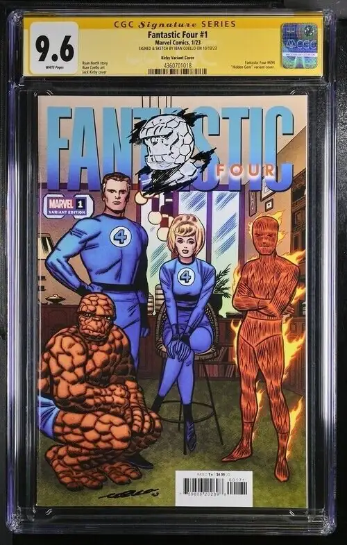 Fantastic Four #1 (Marvel Comics, 2023), CGC 9.6 graded comic book, Signature Series label — front cover in its holder