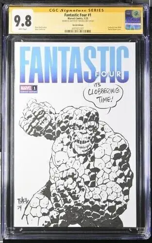 Fantastic Four #1 (Marvel Comics, 2023), CGC 9.8 graded comic book, Signature Series label — front cover in its holder