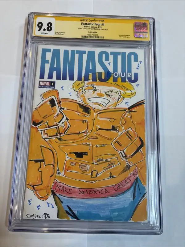 Fantastic Four #1 (Marvel Comics, 2023), CGC 9.8 graded comic book, Signature Series label — front cover in its holder