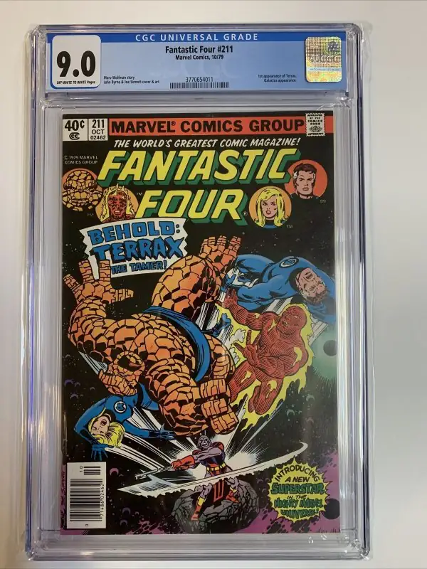 Fantastic Four #211 (Marvel Comics, 1979), CGC 9.0 graded comic book, Universal Blue label — front cover in its holder