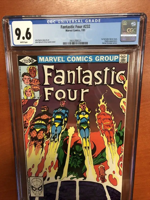 Fantastic Four #232 (Marvel Comics, 1981), CGC 9.6 graded comic book, Universal Blue label — front cover in its holder