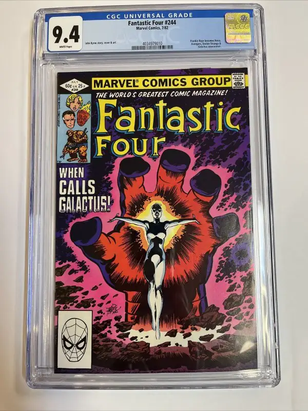Fantastic Four #244 (Marvel Comics, 1982), CGC 9.4 graded comic book, Universal Blue label — front cover in its holder