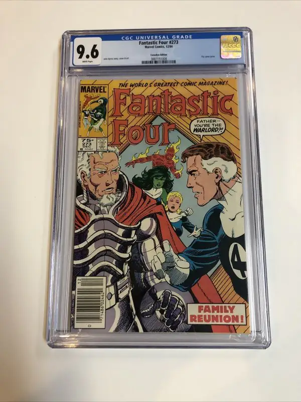 Fantastic Four #273 (Marvel Comics, 1984), CGC 9.6 graded comic book, Universal Blue label — front cover in its holder