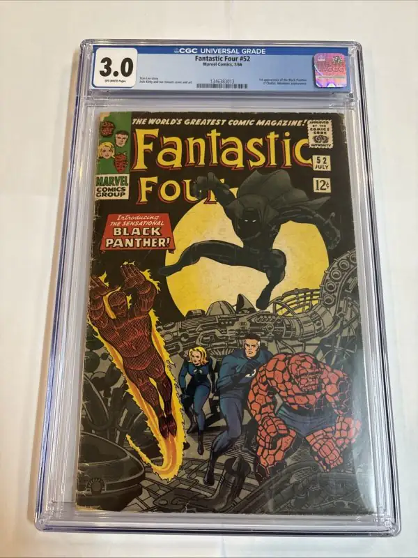 Fantastic Four #52 (Marvel Comics, 1964), CGC 3.0 graded comic book, Universal Blue label — front cover in its holder