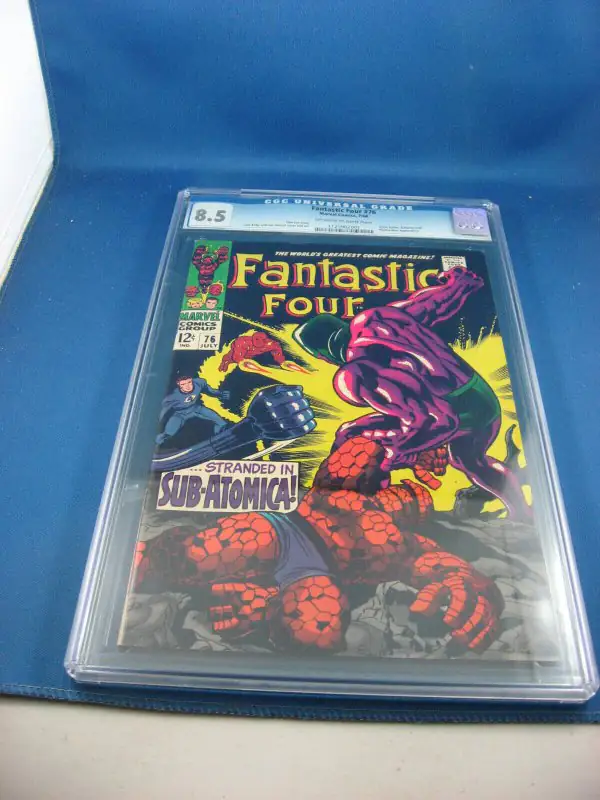 Fantastic Four #76 (Marvel Comics, 1968), CGC 8.5 graded comic book, Universal Blue label — front cover in its holder