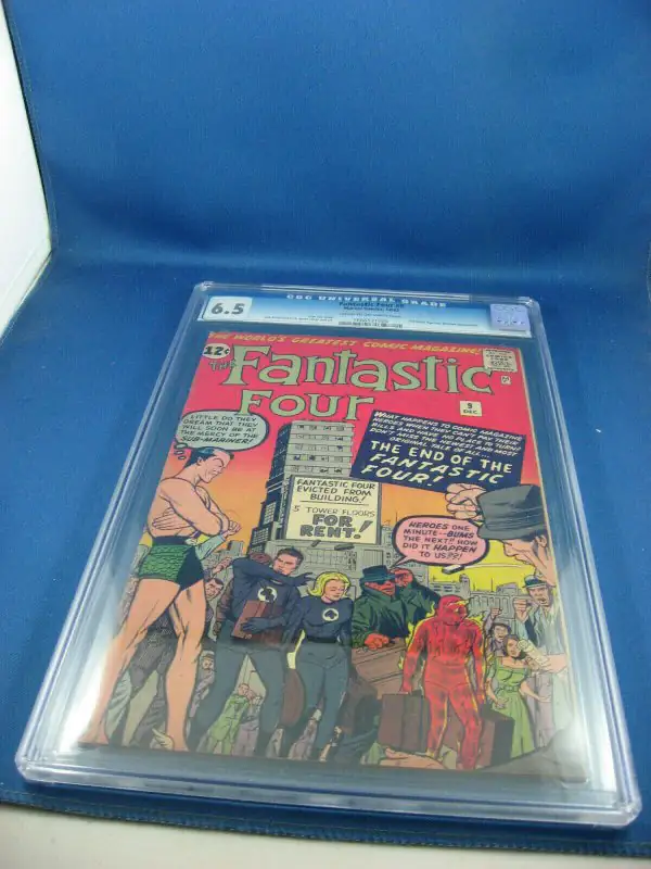 Fantastic Four #9 (Marvel Comics, 1962), CGC 6.5 graded comic book, Universal Blue label — front cover in its holder