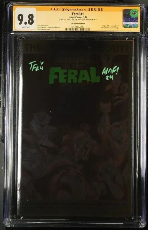 Feral #1 (Image Comics, 2024), CGC 9.8 graded comic book, Signature Series label — front cover in its holder