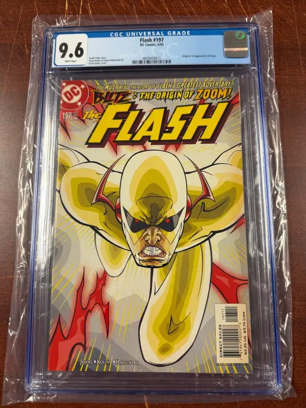 Flash #197 (DC Comics, 2003), CGC 9.6 graded comic book, Universal Blue label — front cover in its holder