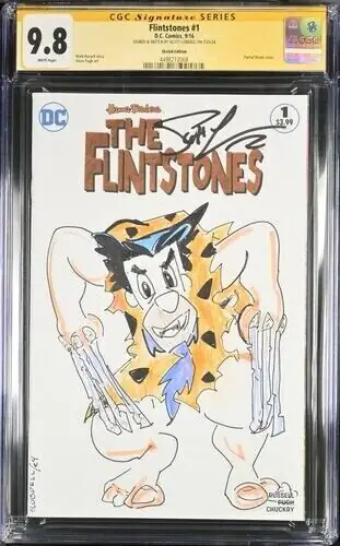 Flinstones #1 (DC Comics, 2016), CGC 9.8 graded comic book, Signature Series label — front cover in its holder