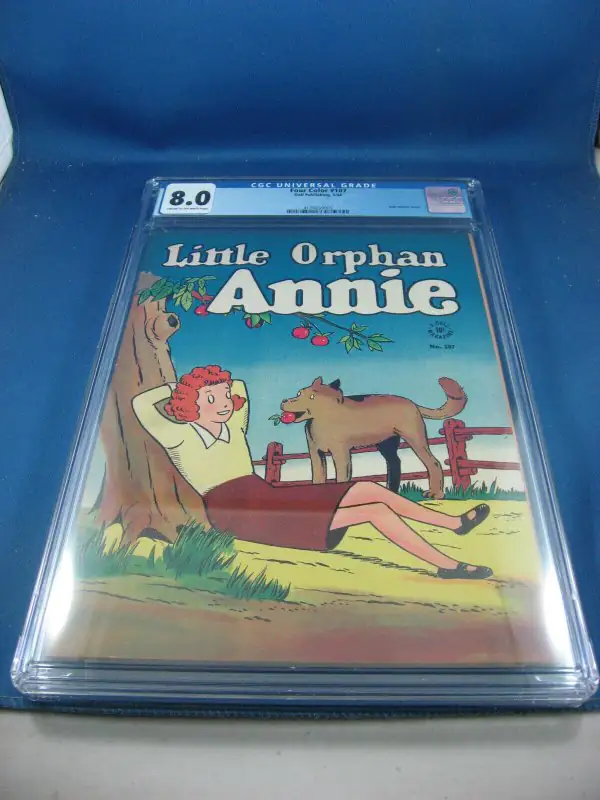 Four Color #107 (Dell Comics, 1946), CGC 8.0 graded comic book, Universal Blue label — front cover in its holder