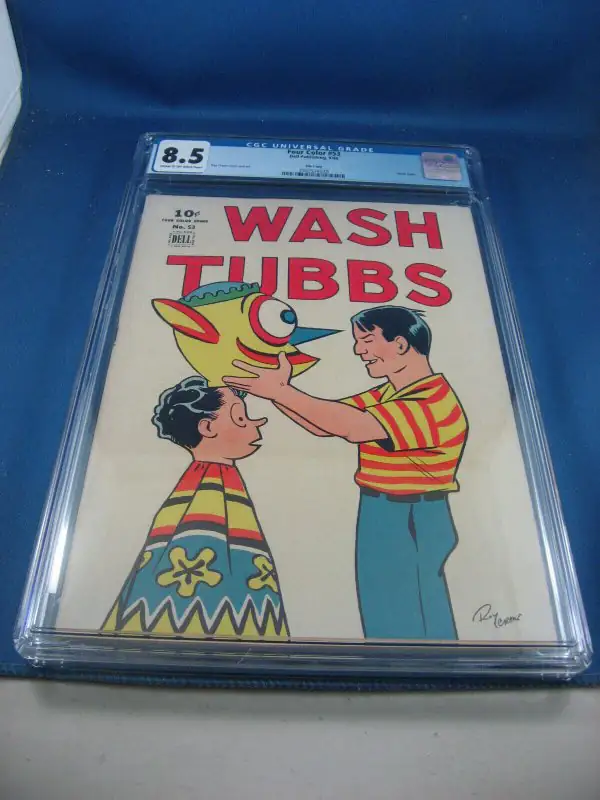 Four Color #53 (Dell Comics, 1944), CGC 8.5 graded comic book, Universal Blue label — front cover in its holder