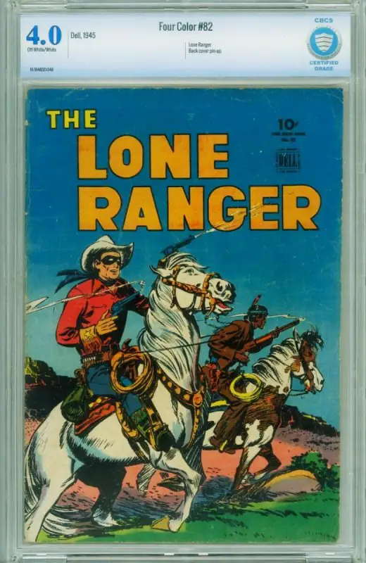 Four Color #82 (Dell Comics, 1945), CGC 4.0 graded comic book, Universal Blue label — front cover in its holder