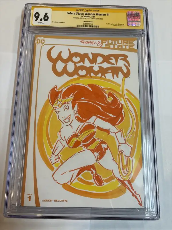 Future State: Wonder Woman #1 (DC Comics, 2021), CGC 9.6 graded comic book, Signature Series label — front cover in its holder