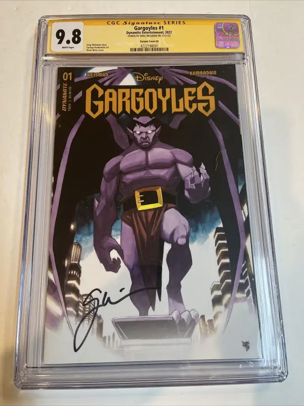 Gargoyles #1 (Dynamite Entertainment, 2022), CGC 9.8 graded comic book, Signature Series label — front cover in its holder