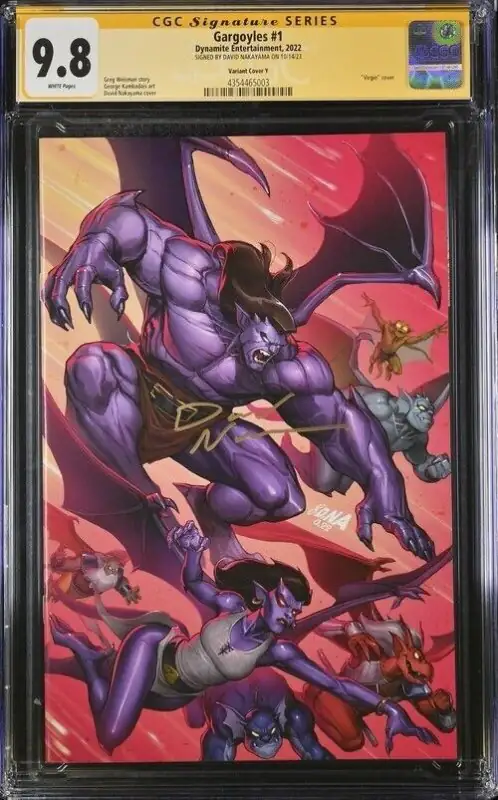 Gargoyles #1 (Dynamite Entertainment, 2022), CGC 9.8 graded comic book, Signature Series label — front cover in its holder