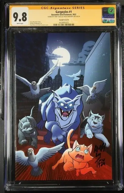 Gargoyles #1 (Dynamite Entertainment, 2022), CGC 9.8 graded comic book, Signature Series label — front cover in its holder