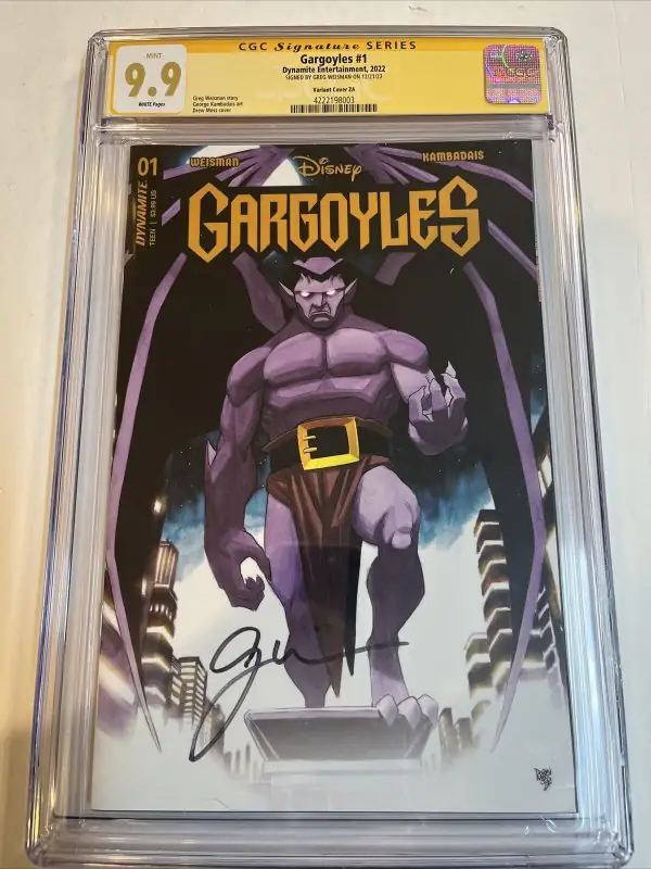 Gargoyles #1 (Dynamite Entertainment, 2022), CGC 9.9 graded comic book, Signature Series label — front cover in its holder